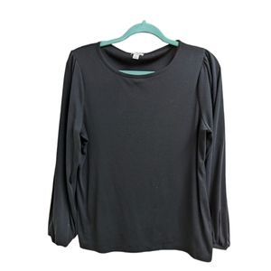 Large JCrew Black Blouse